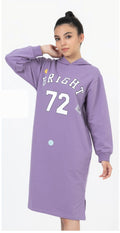 Lilac Love: The Cozy-Chic Graphic Dress