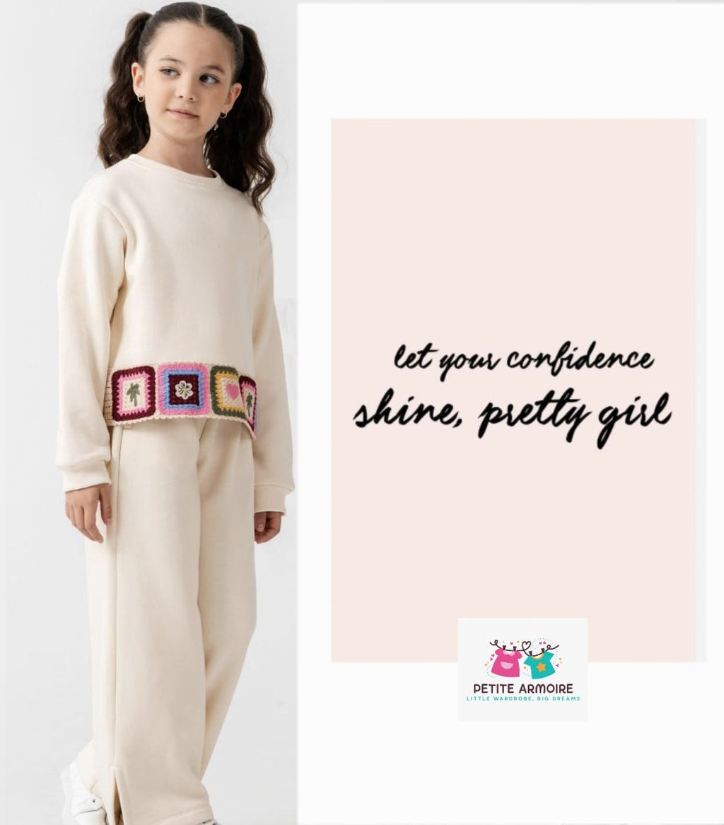 Handcrafted Charm: Sweet Two-Piece Lounge Set