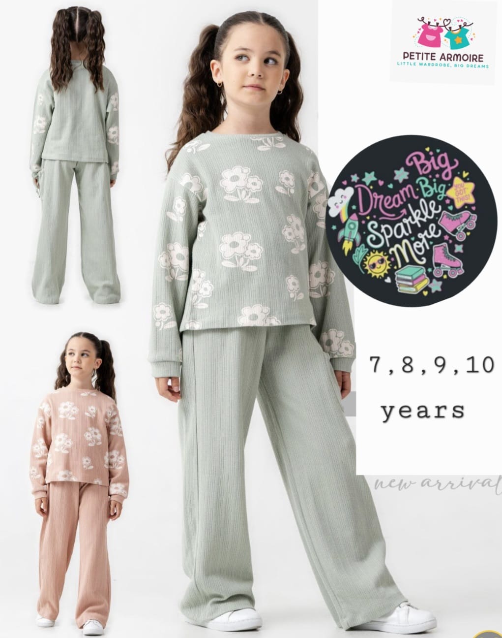 Wildflower Wonder: Ribbed Floral Tracksuit Set