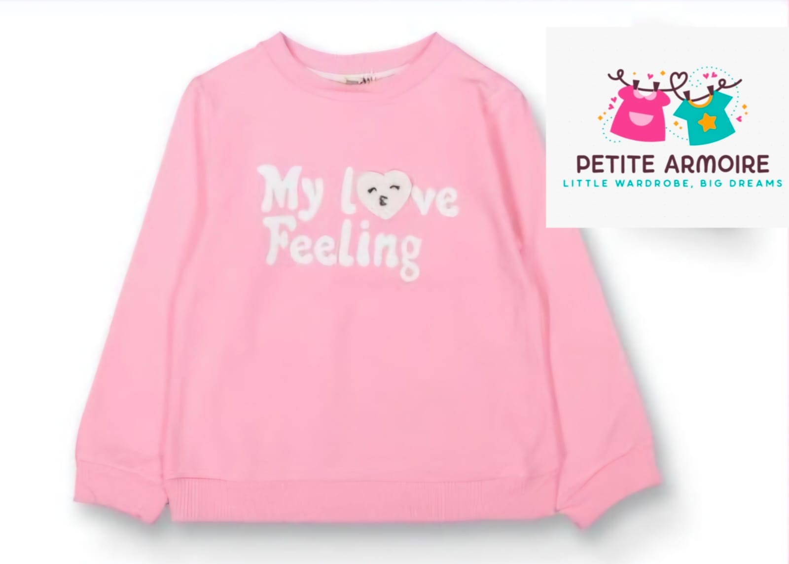 My Love Feeling: Fuzzy Heart Graphic Sweatshirt