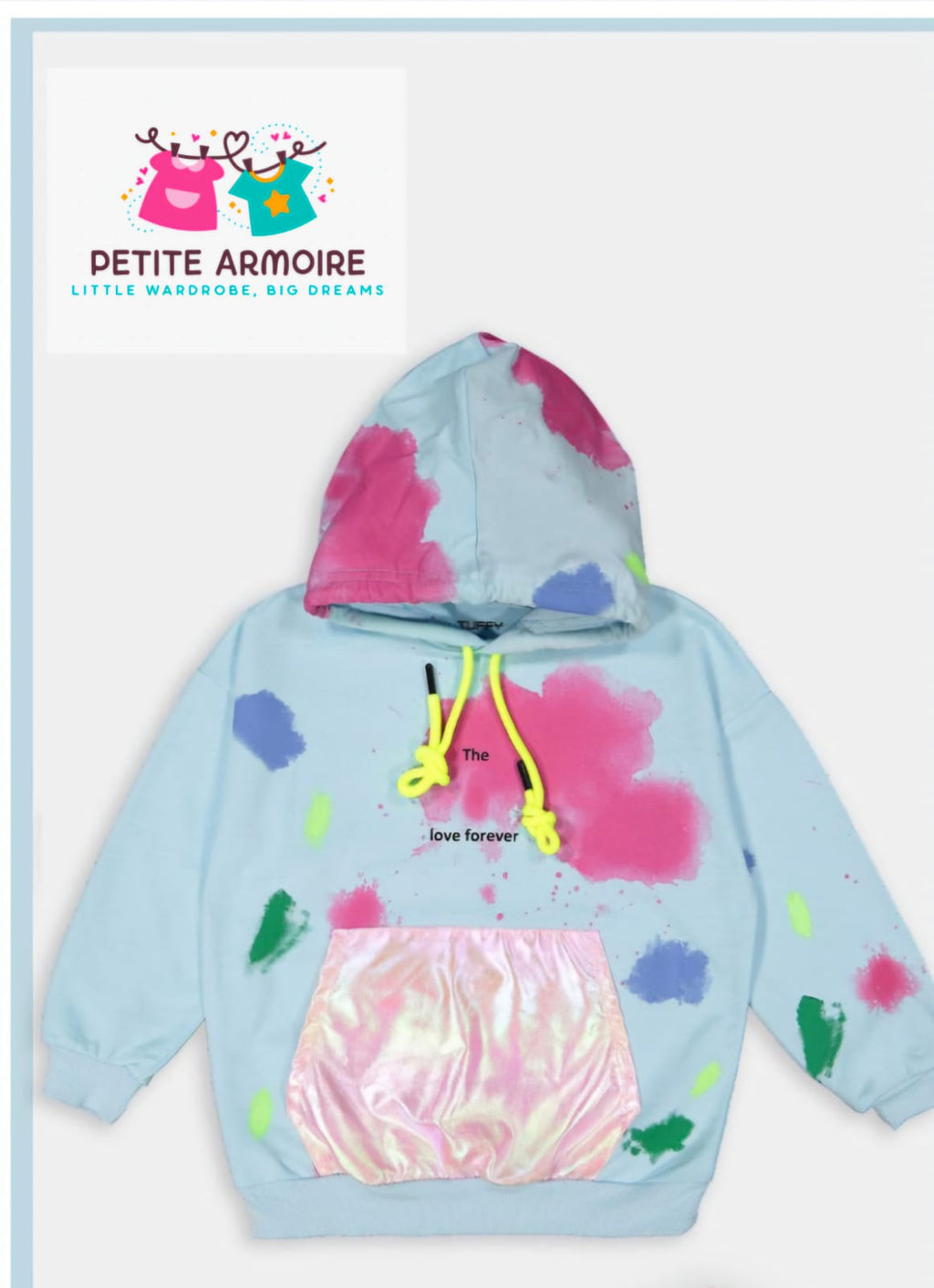 Art Splash: The Bright Graphic Hoodie with Contrast Pocket