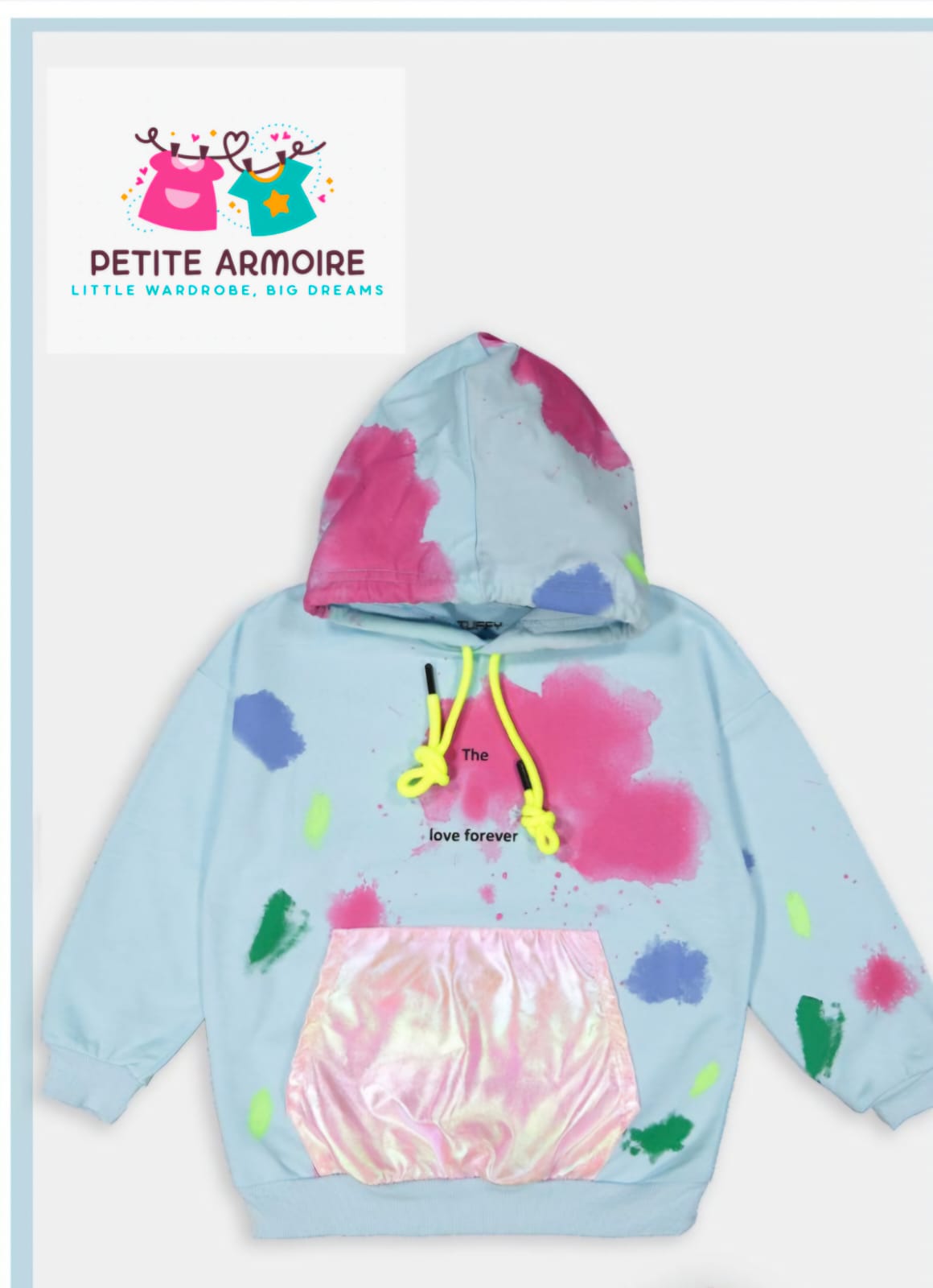 Art Splash: The Bright Graphic Hoodie with Contrast Pocket