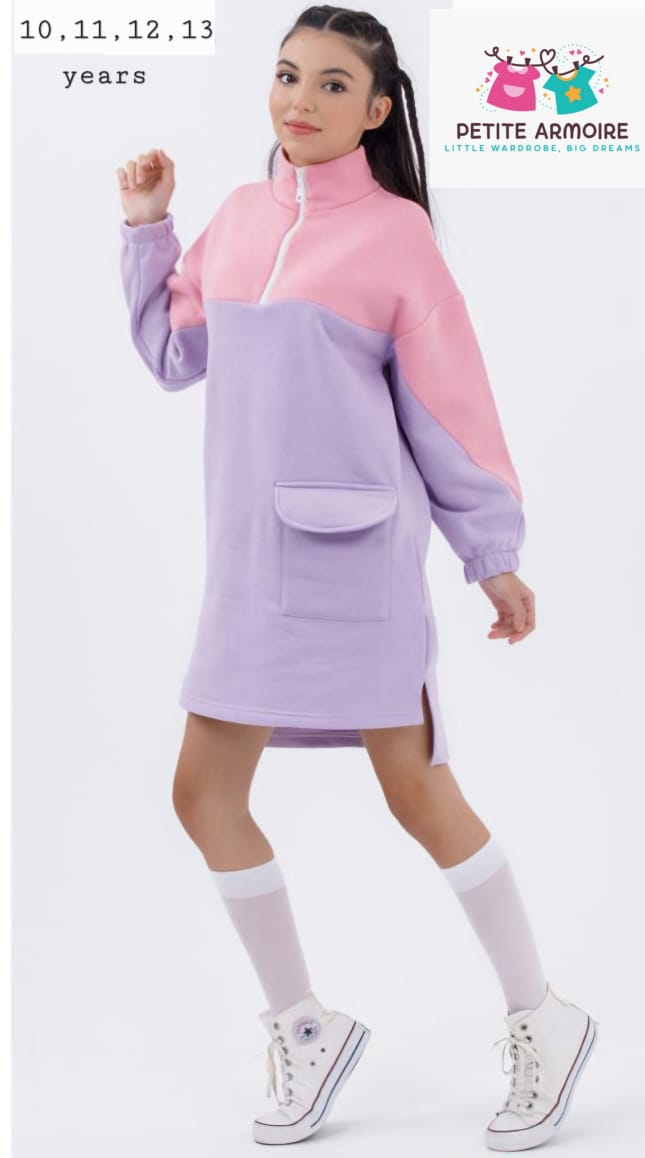 Pink & Purple Fun: The Perfect Playtime Sweater Dress