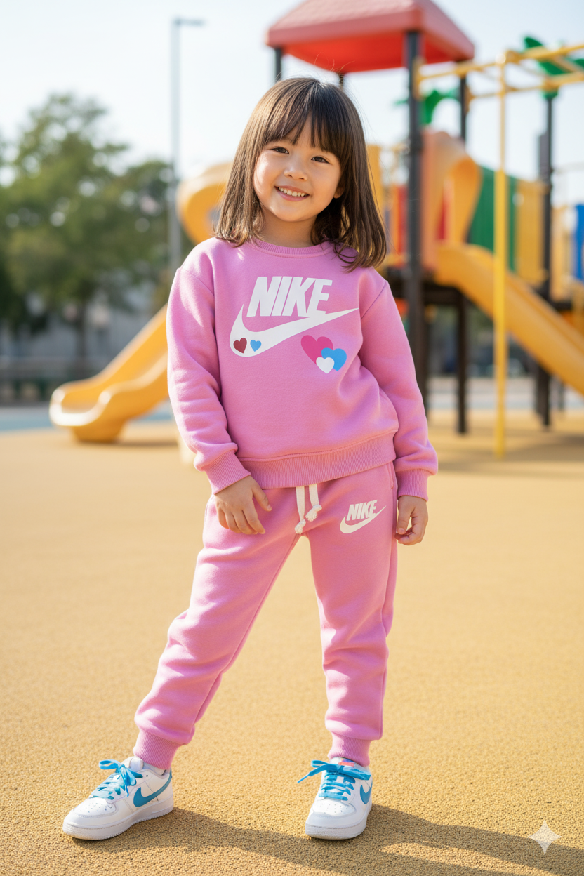 Love & Laces: The Pink Heart-Graphic Nike Set