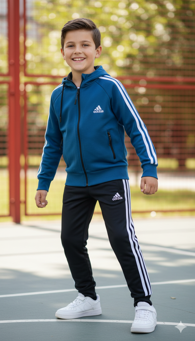 Essential Sportswear: Adidas 3-Stripe Tracksuit with Hood
