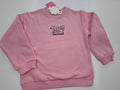 Whisper the Beauty: Pink Sweatshirt with Smiling Flowers Graphic
