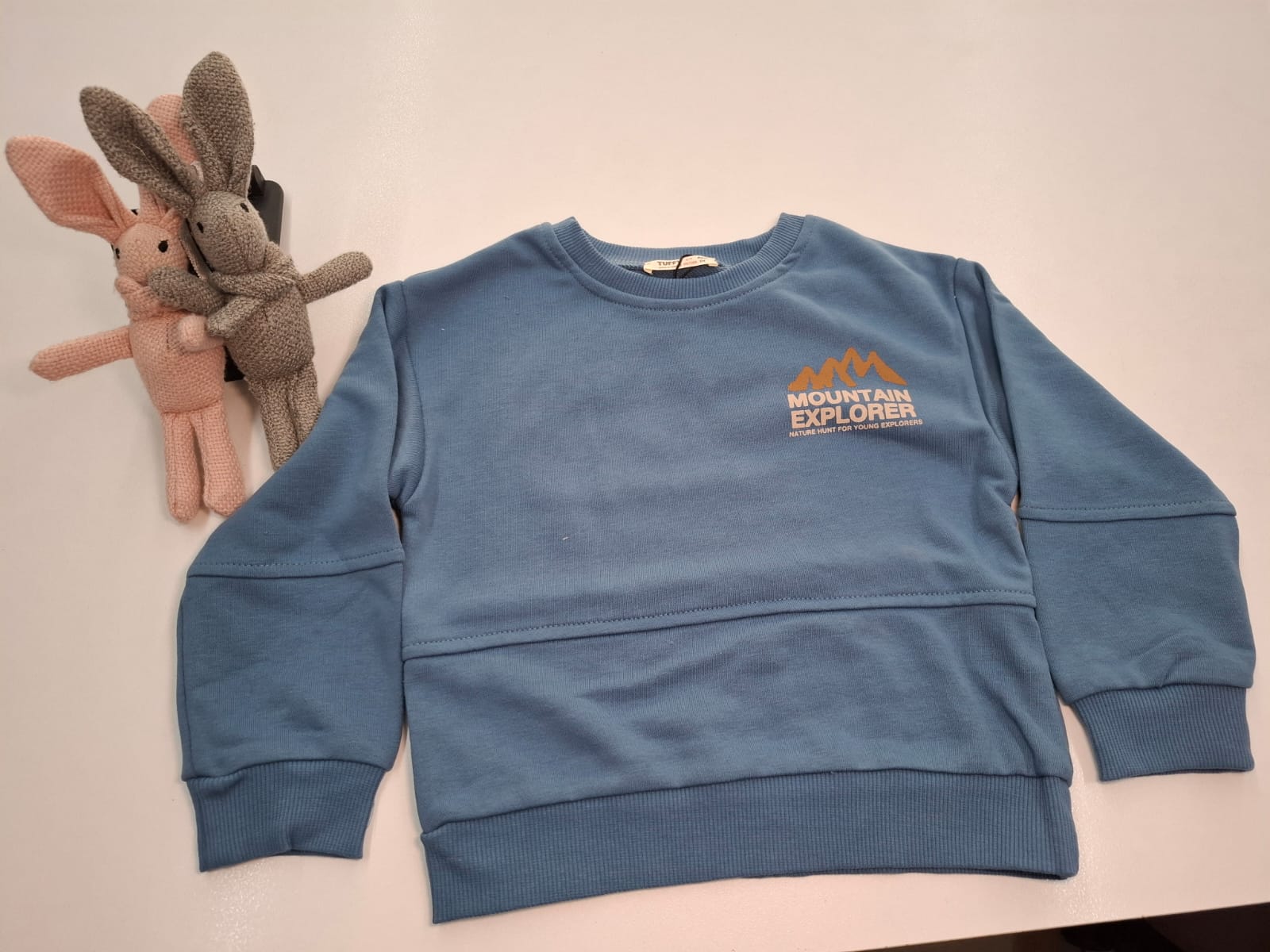 Adventure Awaits: Textured Mountain Explorer Crewneck