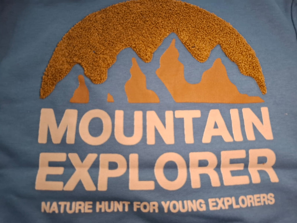 Adventure Awaits: Textured Mountain Explorer Crewneck