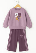 Chic Lilac Athleisure: The Adidas Bear Set