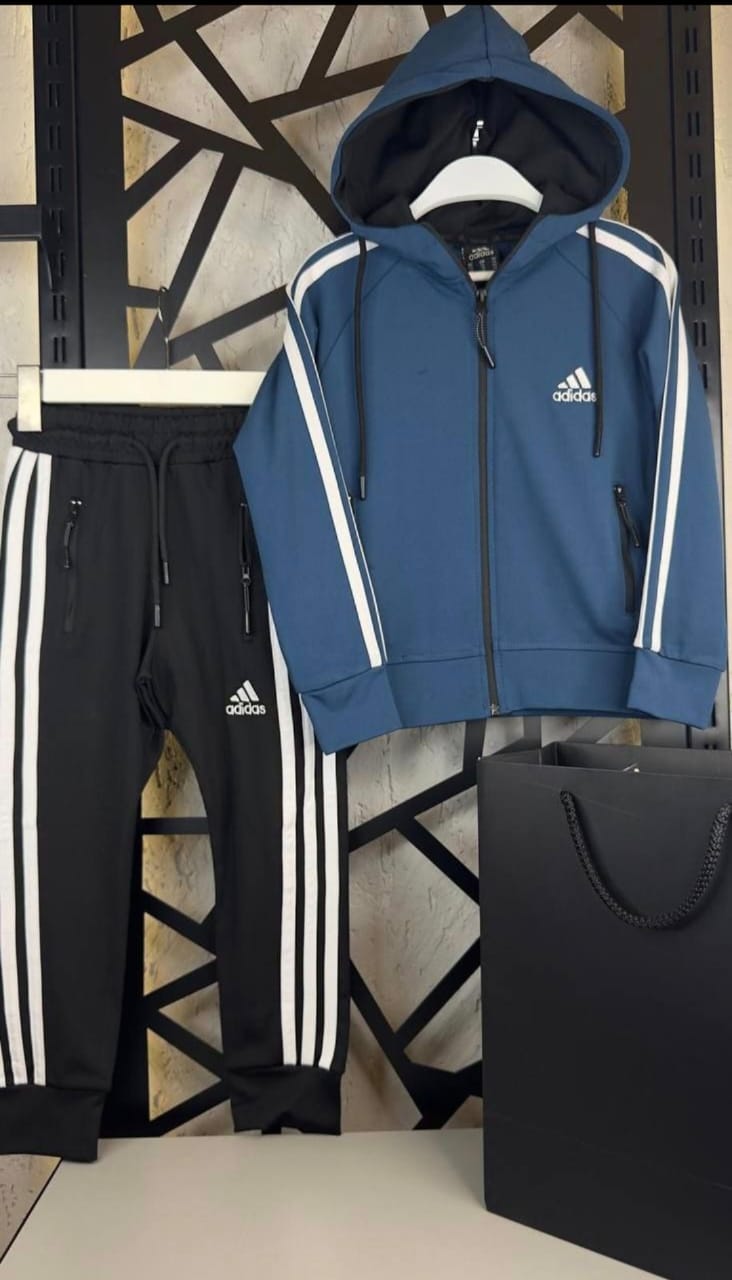 Essential Sportswear: Adidas 3-Stripe Tracksuit with Hood