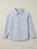 Boys' Blue Striped Button-Down Shirt