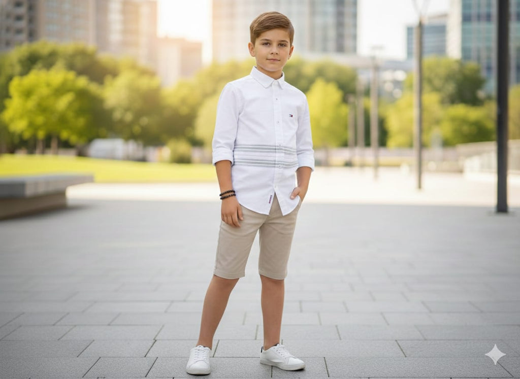 Boys’ Urban Classic Button-Down & Chino Short Set