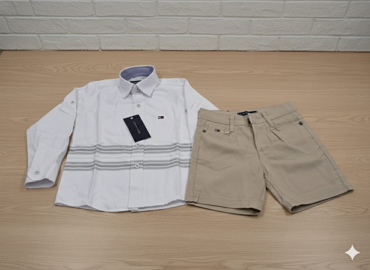 Boys’ Urban Classic Button-Down & Chino Short Set
