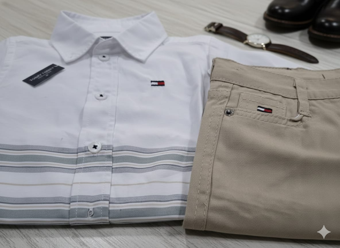 Boys’ Urban Classic Button-Down & Chino Short Set