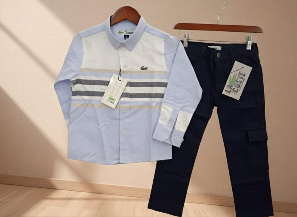 Boys’ Heritage Striped Button-Down & Cargo Pant Set