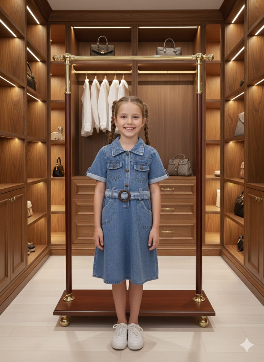 The "Little Explorer" Denim Shirtdress