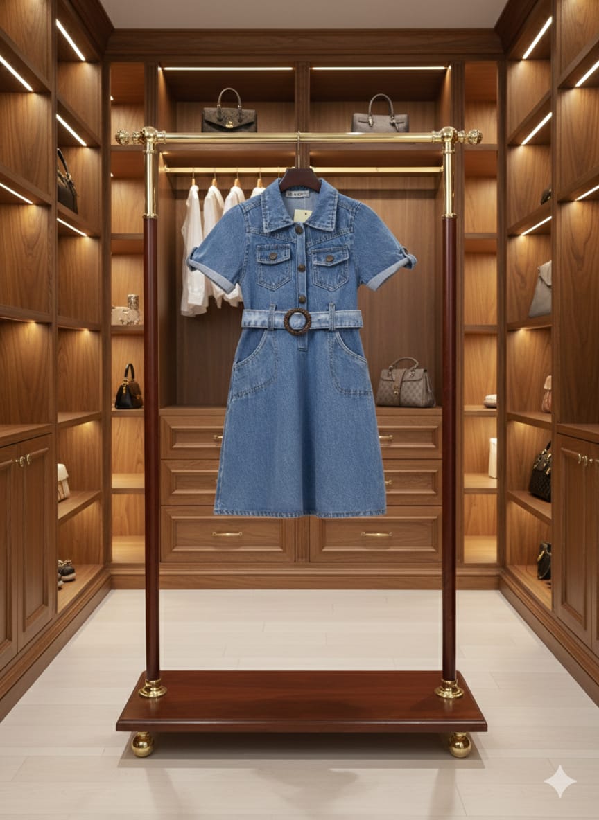 The "Little Explorer" Denim Shirtdress