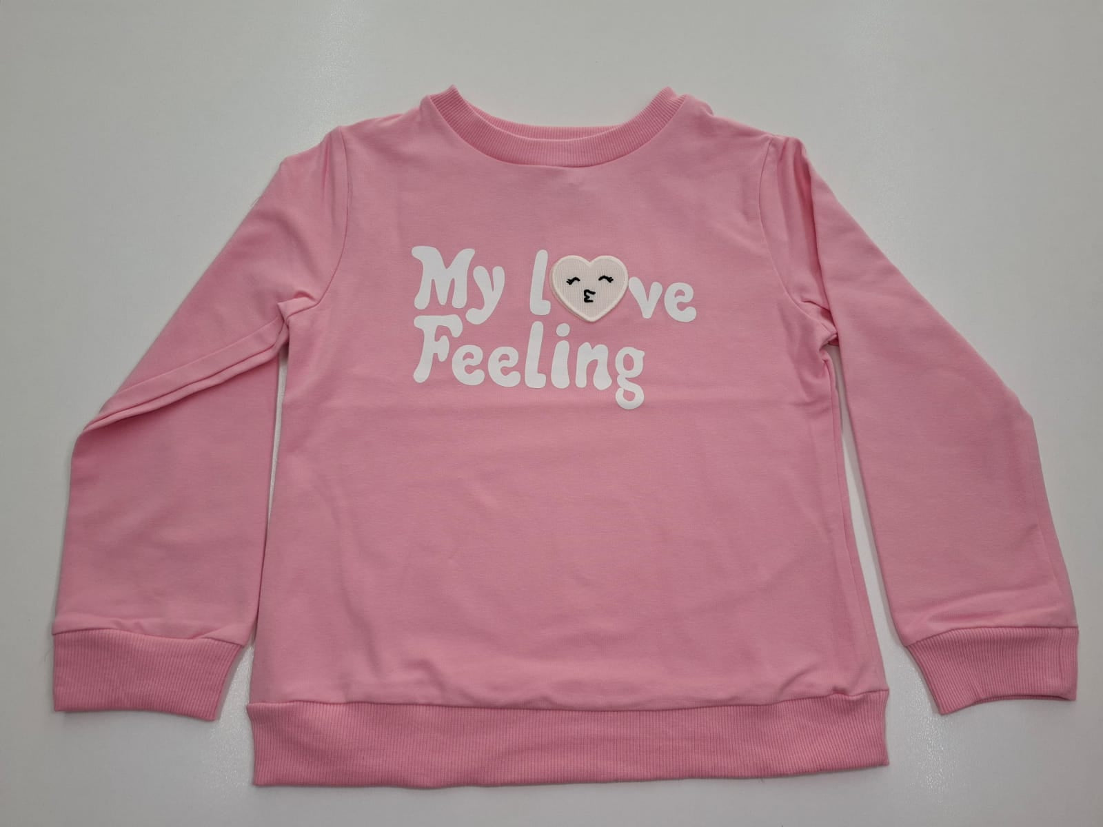 My Love Feeling: Fuzzy Heart Graphic Sweatshirt
