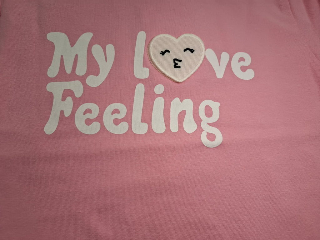 My Love Feeling: Fuzzy Heart Graphic Sweatshirt