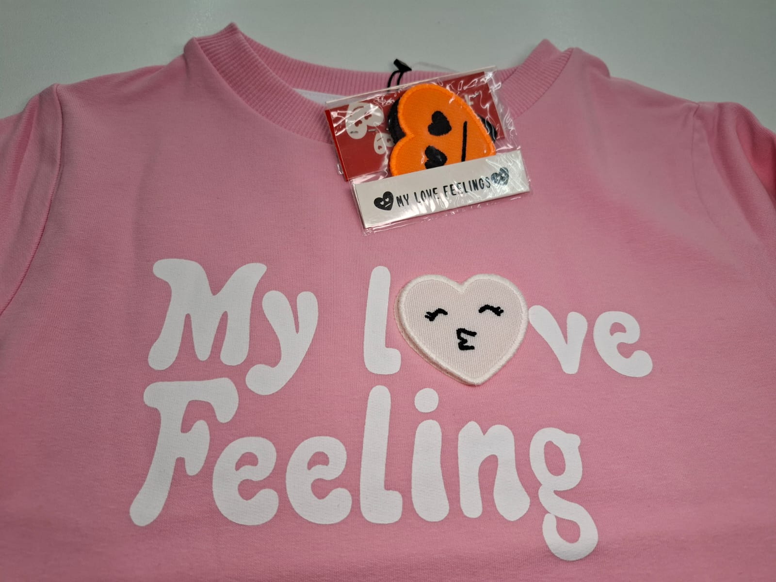 My Love Feeling: Fuzzy Heart Graphic Sweatshirt
