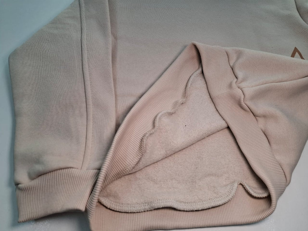 Sleek Essentials: Taupe Hoodie with Graphic Accent