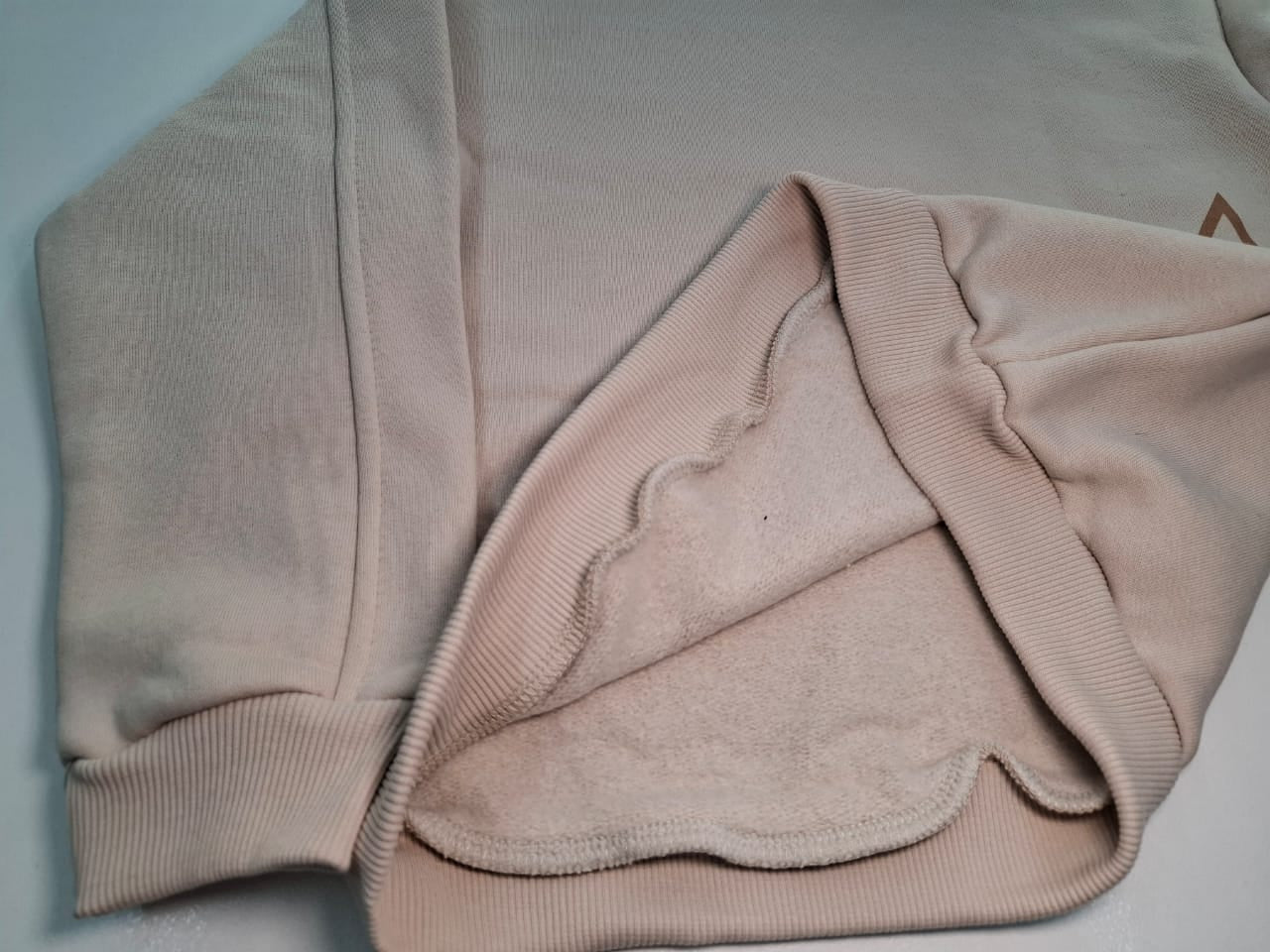 Sleek Essentials: Taupe Hoodie with Graphic Accent