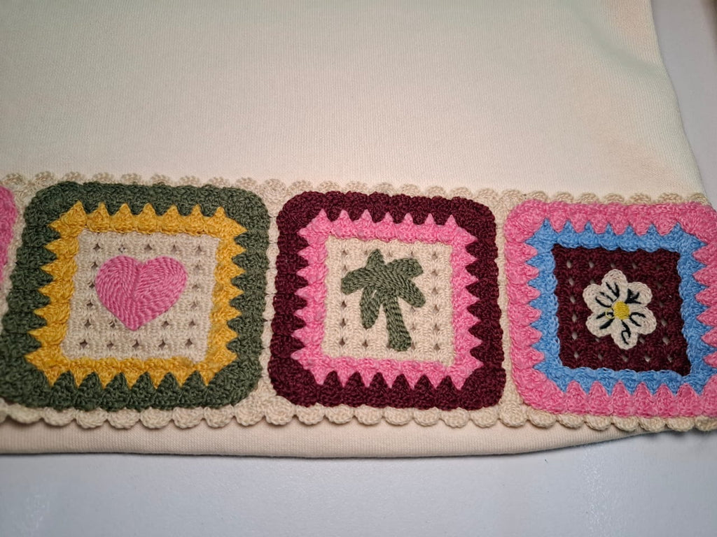 Handcrafted Charm: Sweet Two-Piece Lounge Set