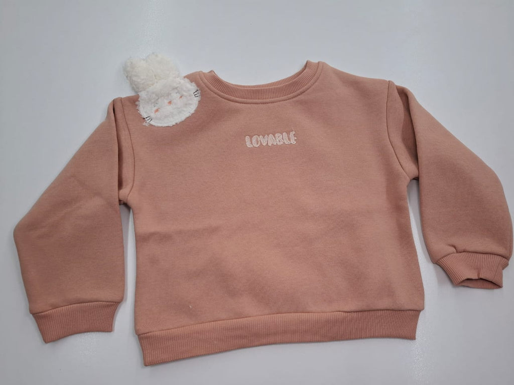 Cute & Cozy: The Blush Crewneck with Puffy Detail
