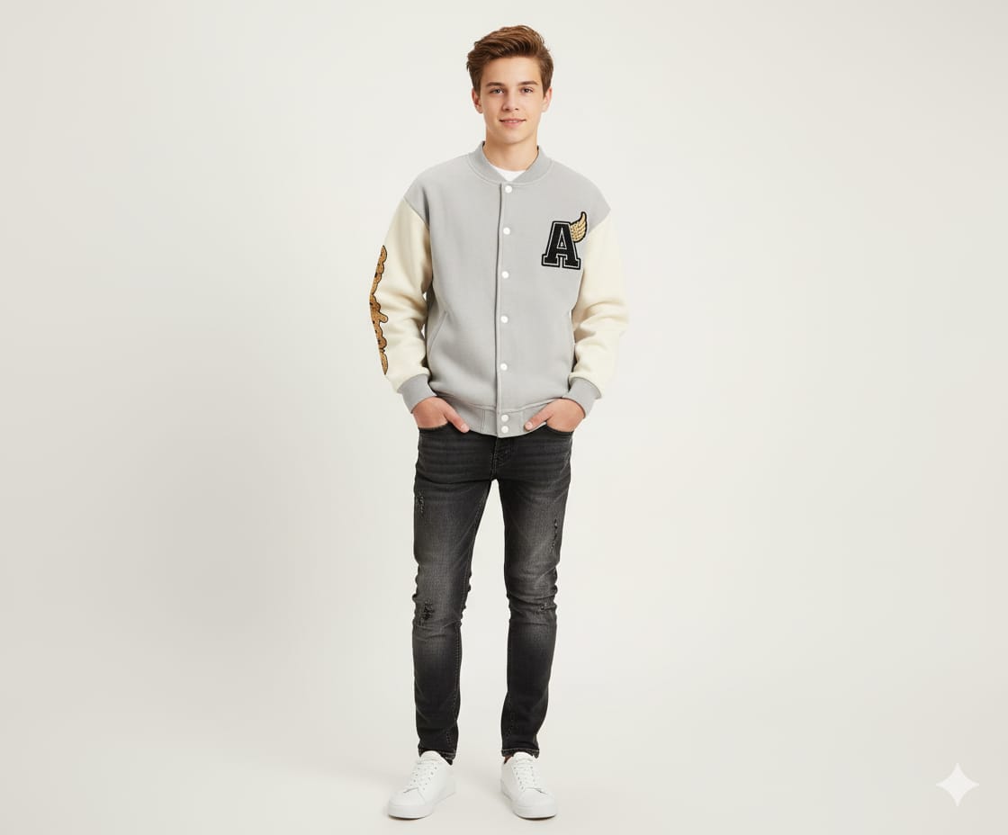 Campus Cool: The Modern Varsity Bomber Jacket
