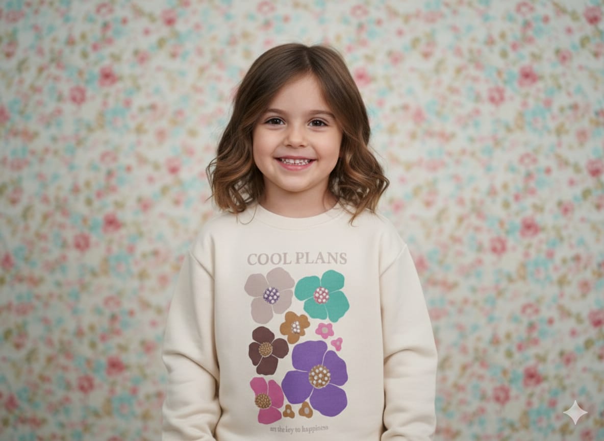 Cool Plans & Happy Blooms: The Pearl-Detail Floral Sweatshirt