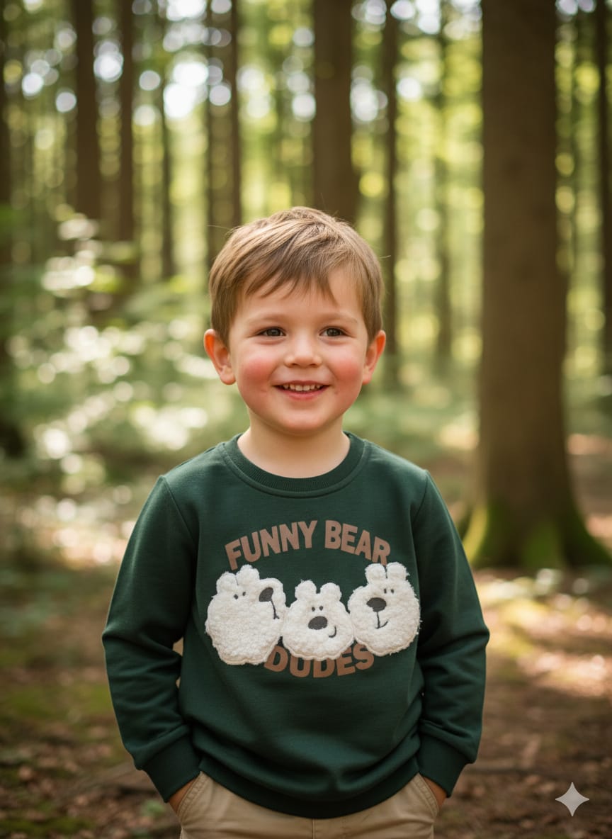 Teddy Trio: The Cutest Crewneck for Little Guys